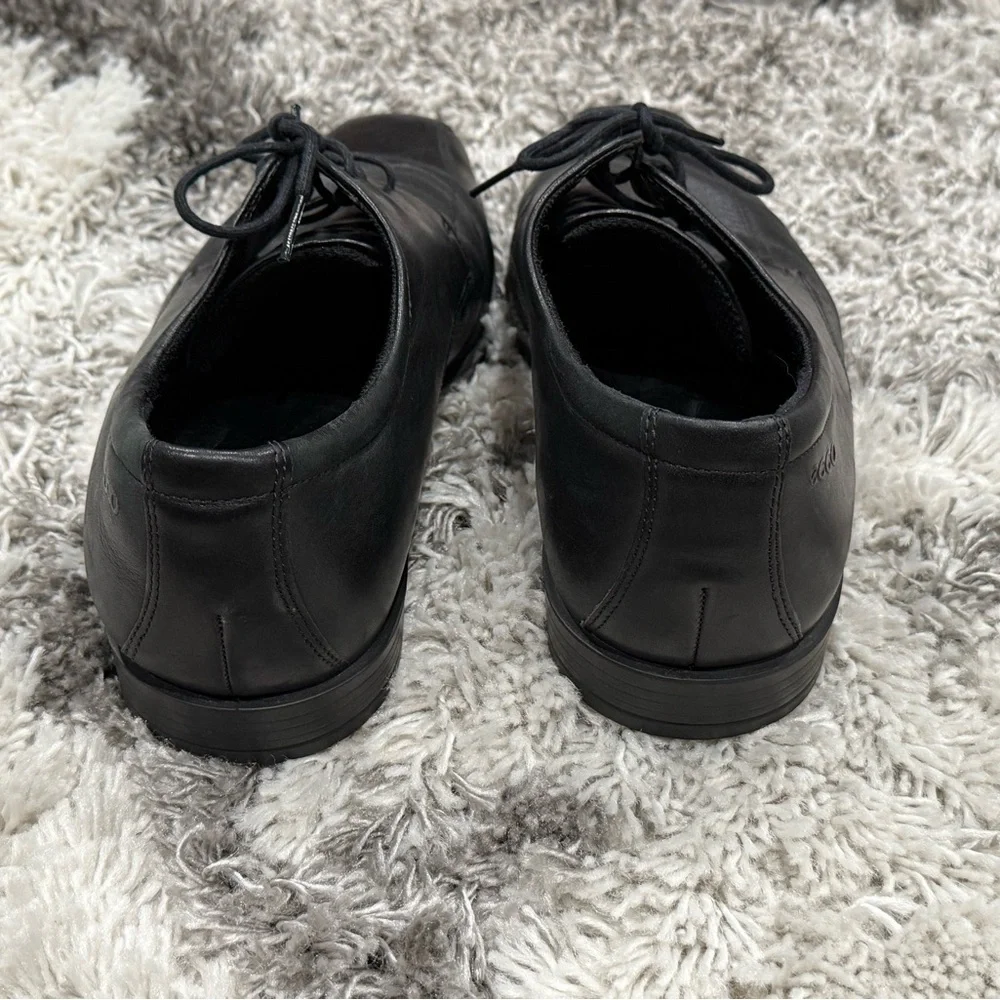 ECCO Black Leather Lace-Up Dress Shoes Men's Size 45 (US 11-11.5)